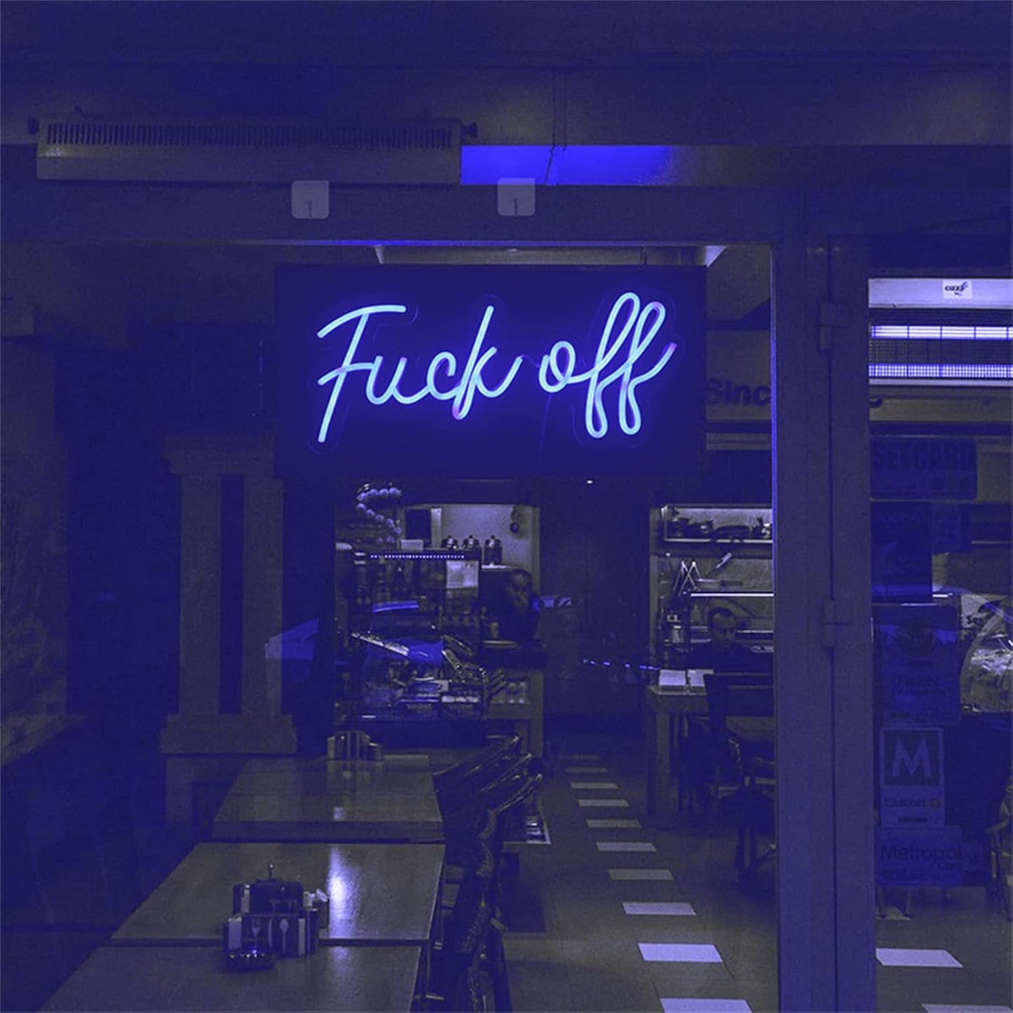 Bold Blue Neon Sign / Funny Attitude Wall Light for Room, Bar & Aesthetic Decor