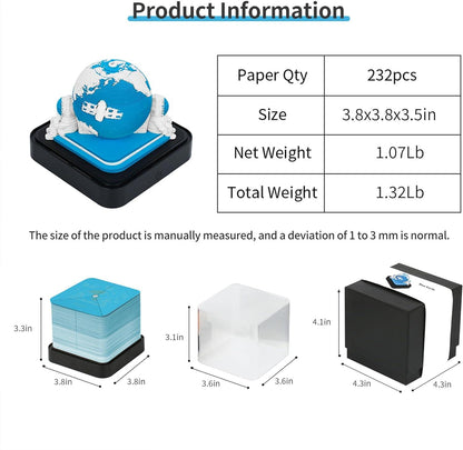 2024 3D Art Earth Calendar Memo Pad/ Creative Tear-Off Paper Carving Sticky Note - Lasercutwraps Shop