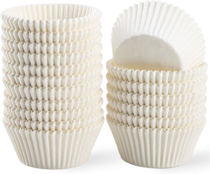 500pcs Standard White Cupcake Liners, No Smell, Food Grade & Grease-Proof Baking Cups Paper