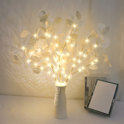 Apple Leaf Branch Lights, 20 LED Artificial Tree Lamps with White for Bedroom Bedside