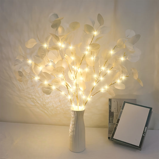 Apple Leaf Branch Lights, 20 LED Artificial Tree Lamps with White for Bedroom Bedside