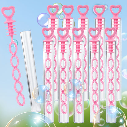 Pink Heart 5-Hole Bubble Wand (No Liquid Included) - Children's Party Favor Pack, Holiday Party Supplies