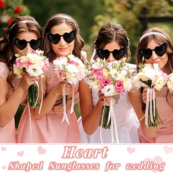 50Pcs Wedding Sunglasses Bridal Party Favors for Guests Heart Shaped Sunglasses Bachelorette Birthday Gifts Wedding Sunglasses for Guests