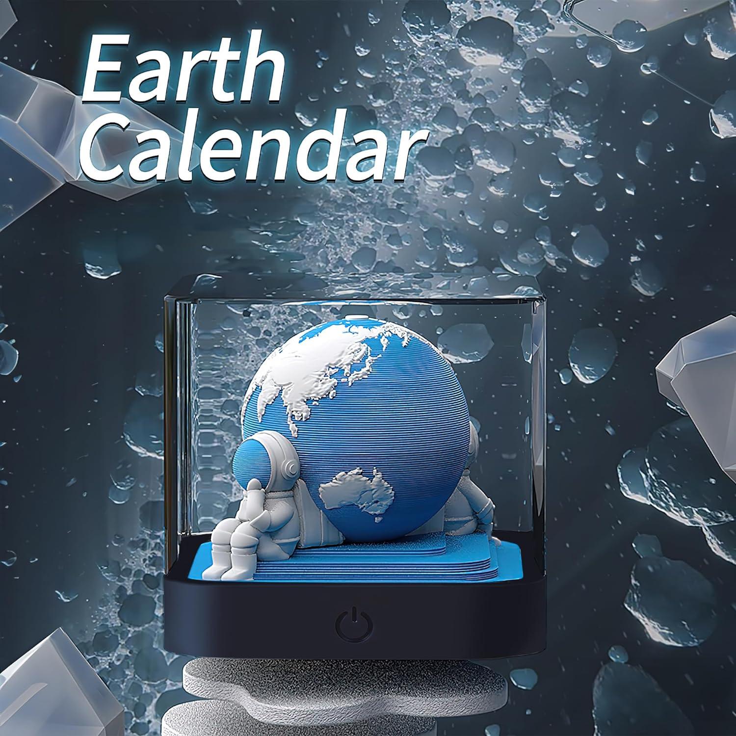 2024 3D Art Earth Calendar Memo Pad/ Creative Tear-Off Paper Carving Sticky Note - Lasercutwraps Shop