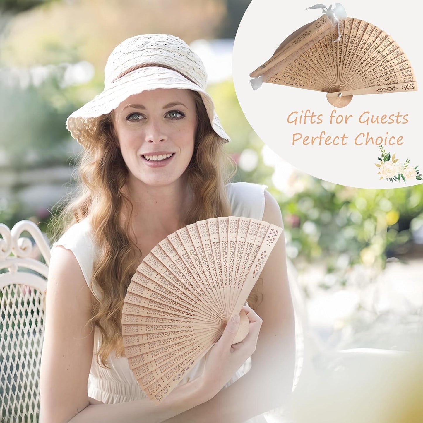 Wedding Fans 50Pcs Personalized Folding Hand Fans Custom Sandalwood Wedding Fans Wedding Favors - Lasercutwraps Shop