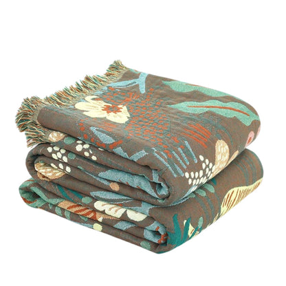 Tiger's Lair Reversible Cotton Blanket