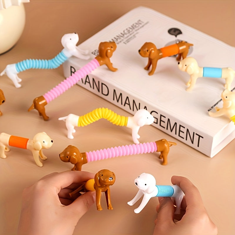 24pcs Stretchy Toy Dogs, Poseable Figures, Desktop Toys and Decorations