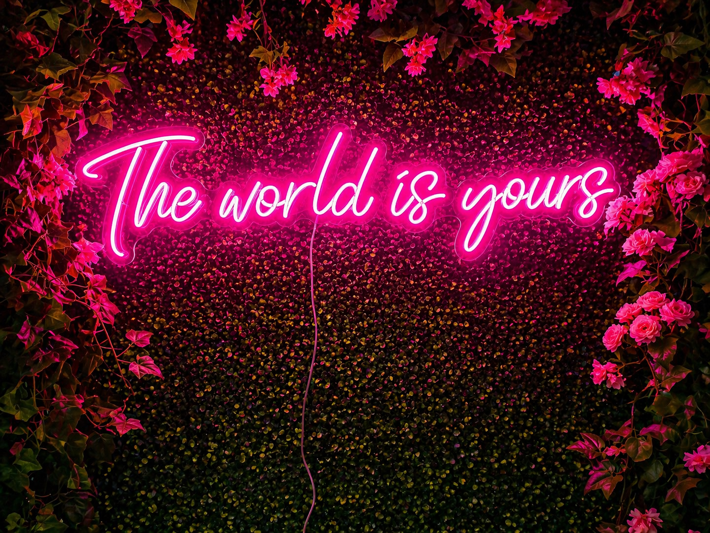 The World Is Yours Neon Sign – LED Wall Light for Party, Bedroom