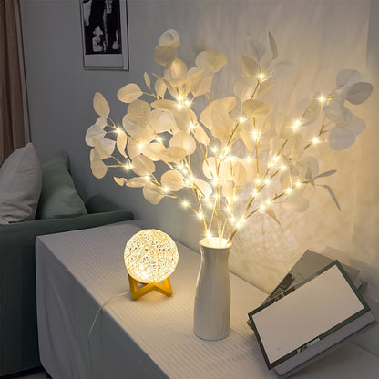 Apple Leaf Branch Lights, 20 LED Artificial Tree Lamps with White for Bedroom Bedside