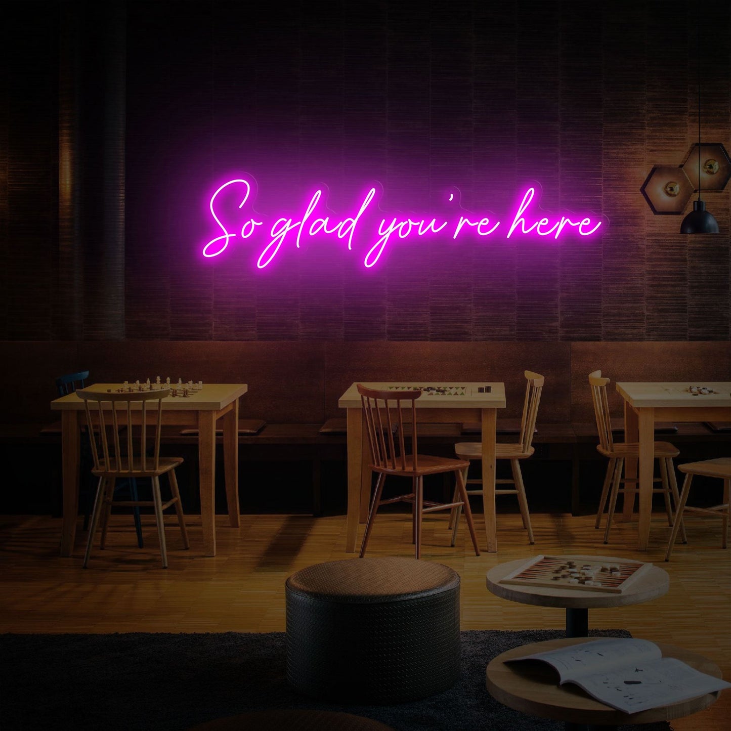 So Glad You're Here Neon Sign, Wedding Welcome Neon Sign