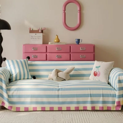Atelier Pastel Striped Sofa Cover