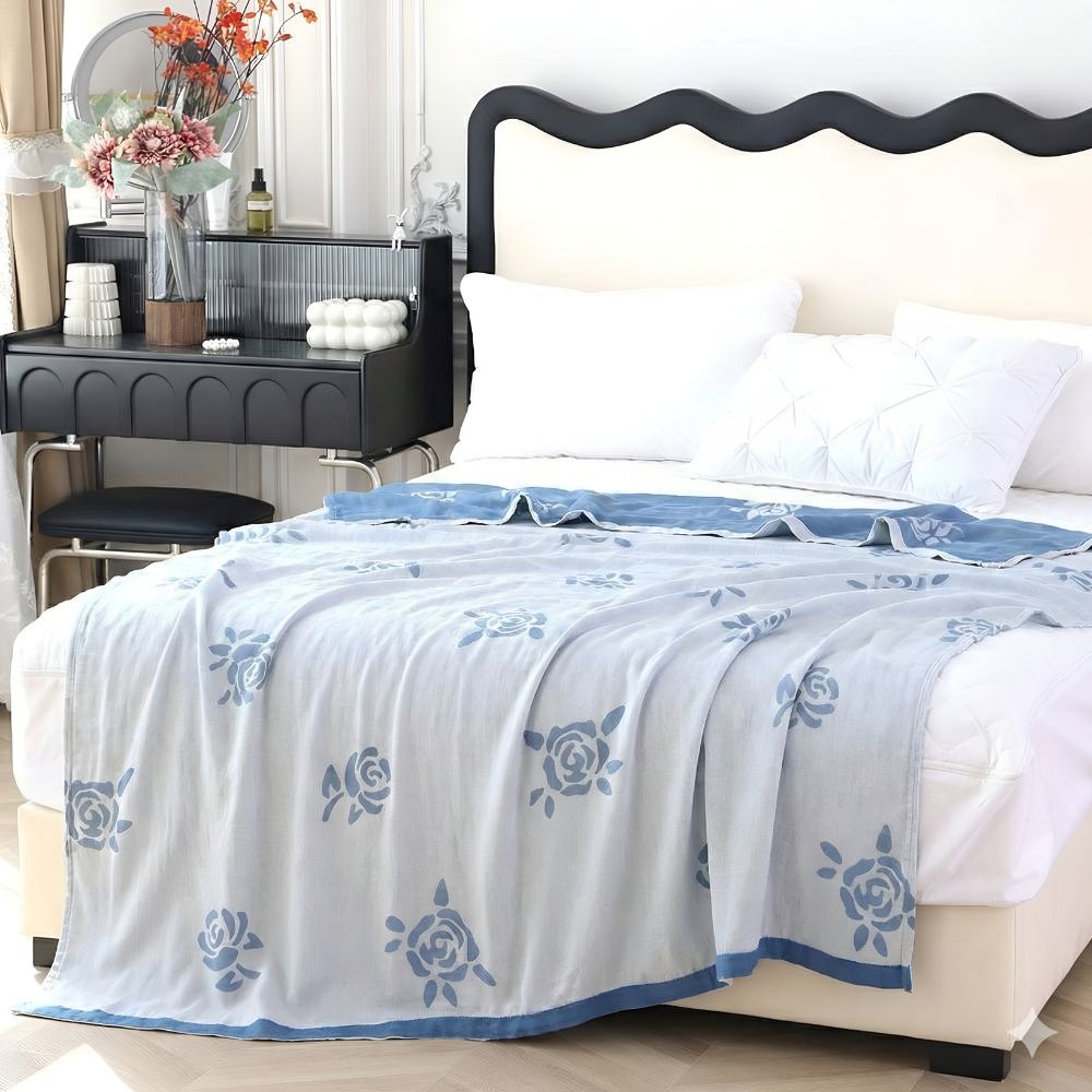 Bamboo Fiber Rose Cooling Blanket
