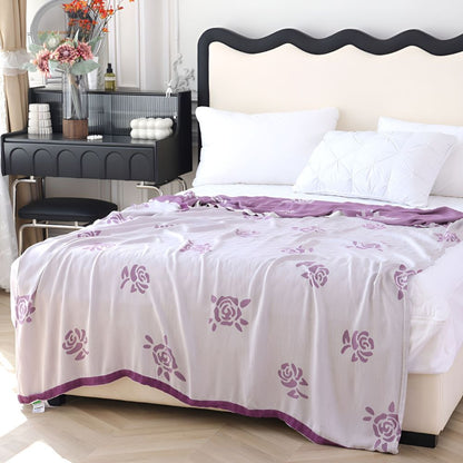 Bamboo Fiber Rose Cooling Blanket