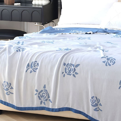 Bamboo Fiber Rose Cooling Blanket
