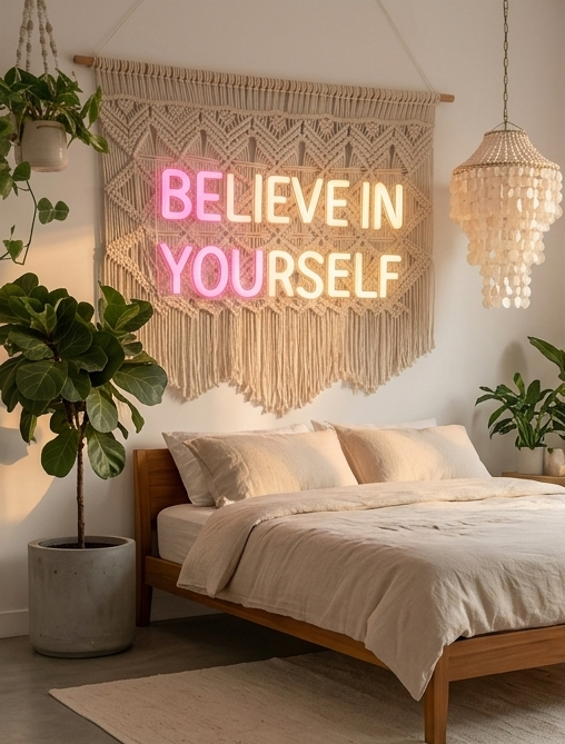 Believe In Yourself Neon Sign LED Wall Decor for Bedroom Self Care Aesthetic Room