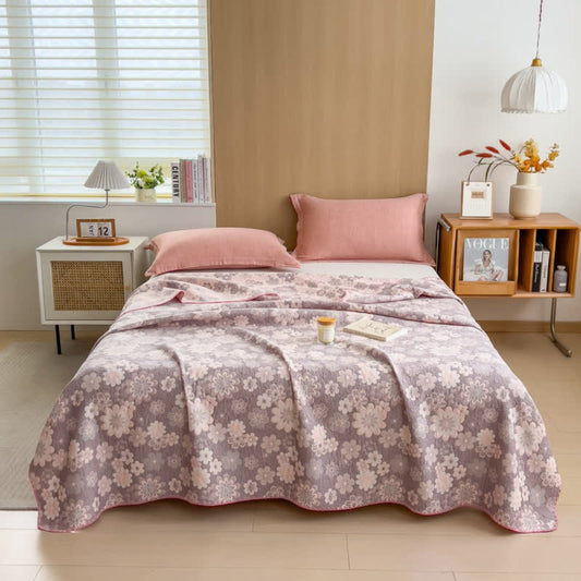 Reverie Floral Cotton Gauze Blanket