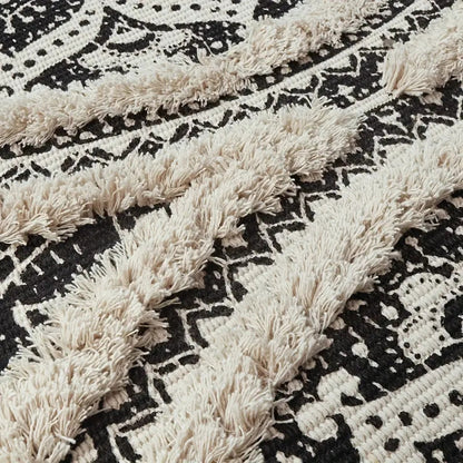 Bohemian Black & Cream Runner Mat