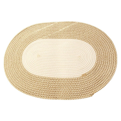 Boho Braided Hemp Oval Rug