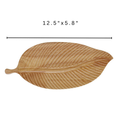 Rustic Leaf Wooden Serving Trays