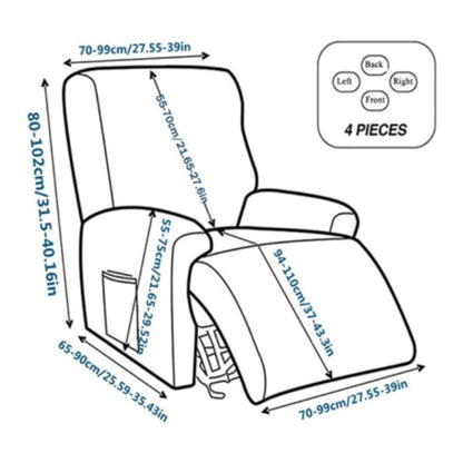 Floral Recliner Sofa Cover