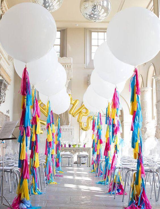 36in Giant Balloon, Jumbo Balloon with Tassels for Wedding Party Event Birthday Decorations(10 Pack) - If you say i do