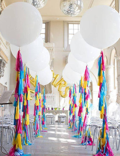 36in Giant Balloon, Jumbo Balloon with Tassels for Wedding Party Event Birthday Decorations(10 Pack) - If you say i do