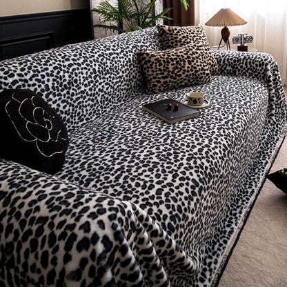 Cozy Leopard Print Sofa Cover