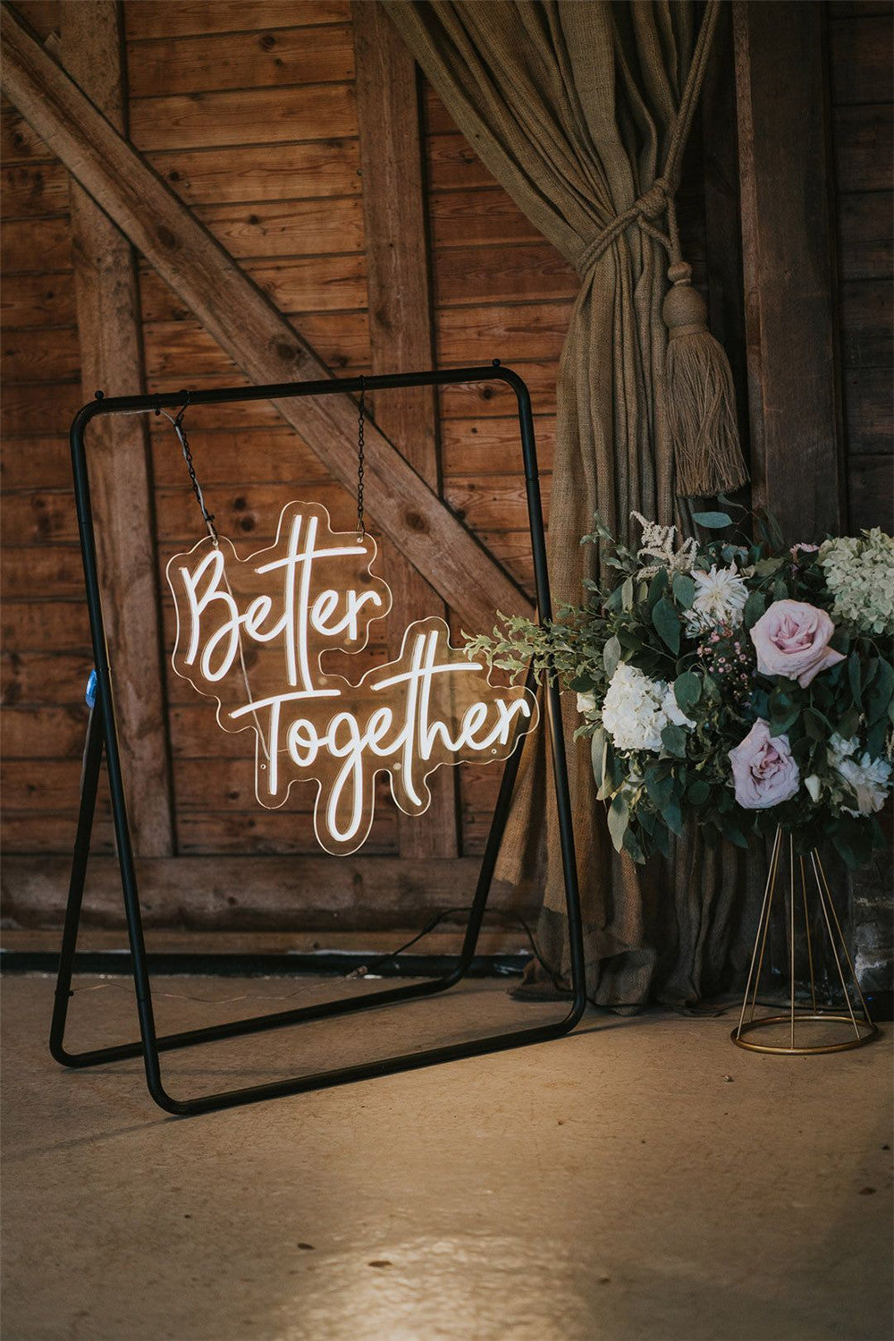 Custom Better Together Neon Sign for Wedding, Affordable Wall Sign Wedding Decorations