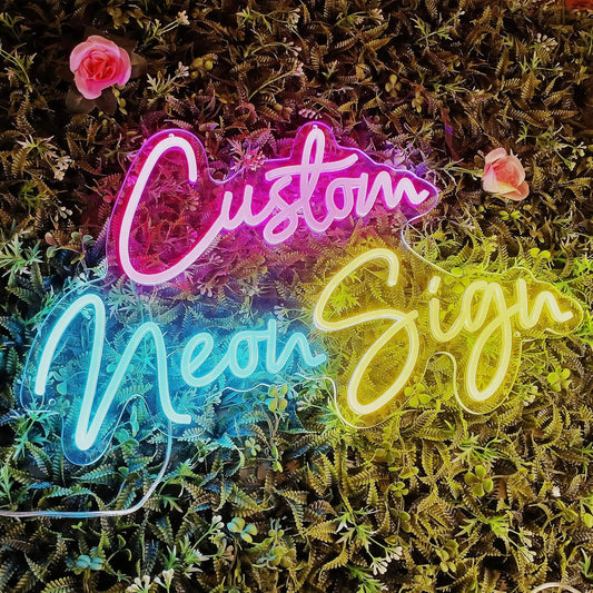Custom Neon Signs, Neon Sign Customizable for Wall Decor, Personalized Neon Sign for Wedding Birthday Party Gift