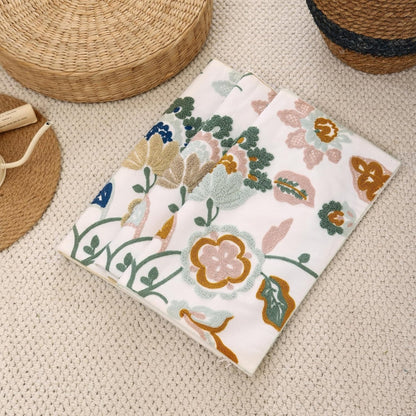 Denza Farmhouse Floral Tufted Cushion Cover
