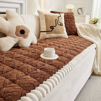 Snuggle Sherpa Plush Sofa Protector Cover