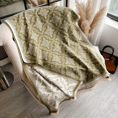 Elara Damask Print Scarf Shawl