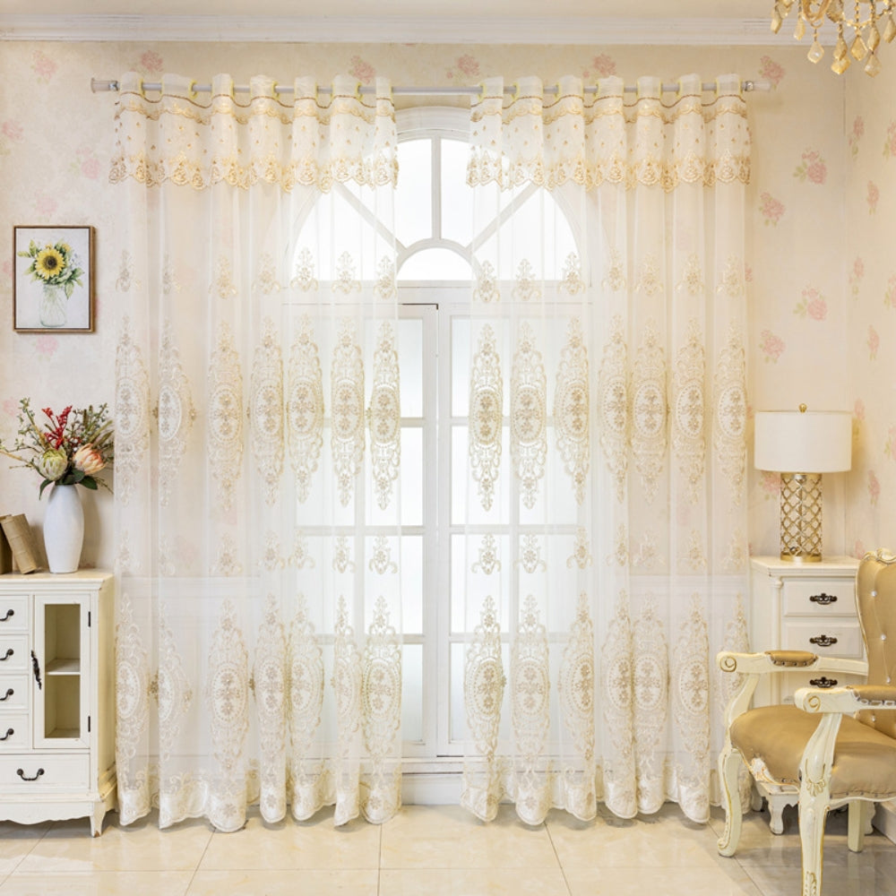 Elyvia Embroidered Classic Sheer Lace Curtain