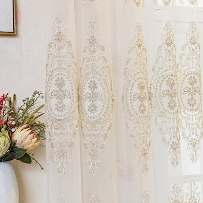 Elyvia Embroidered Classic Sheer Lace Curtain