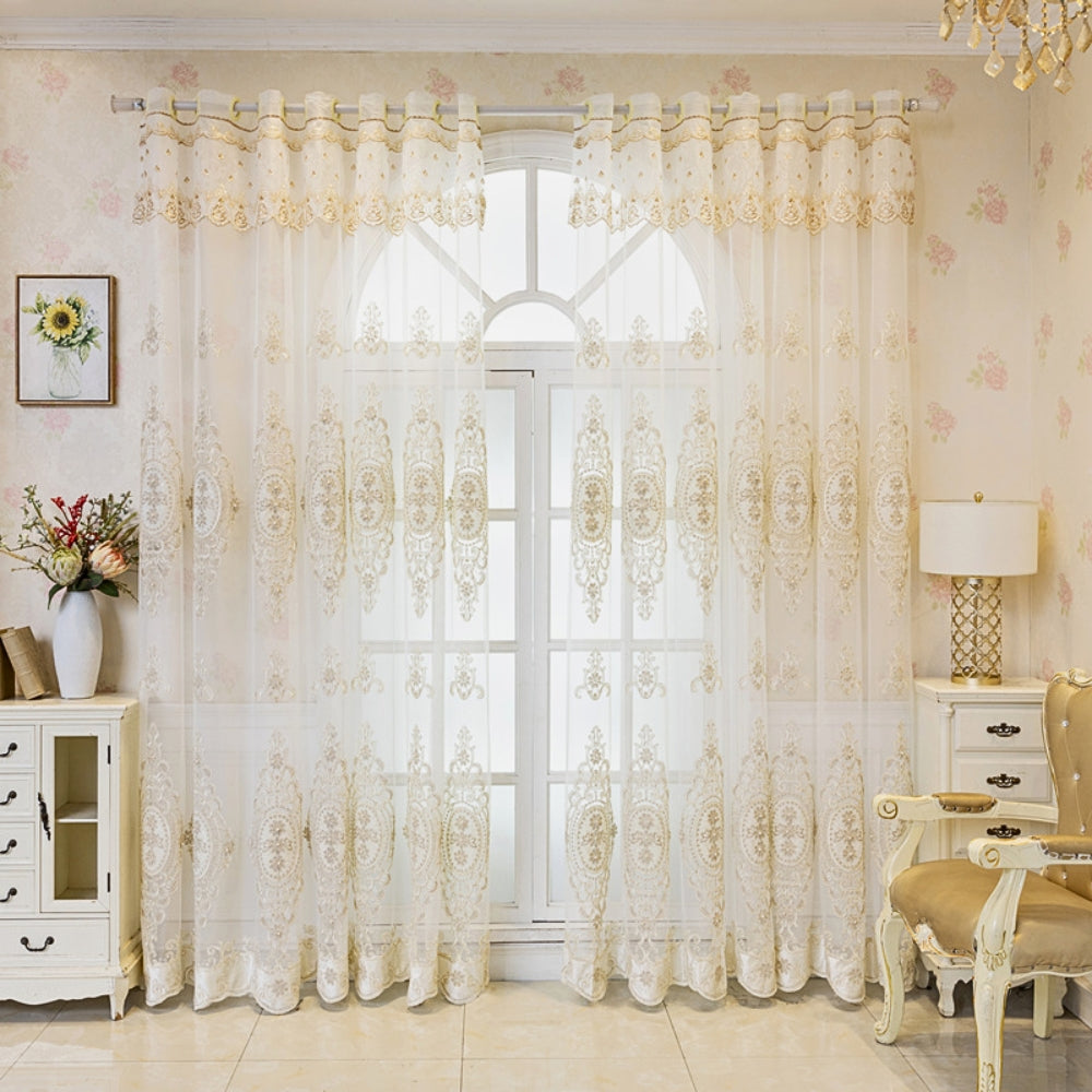 Elyvia Embroidered Classic Sheer Lace Curtain