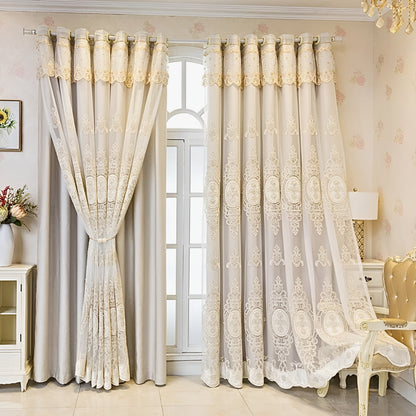 Elyvia Embroidered Classic Sheer Lace Curtain