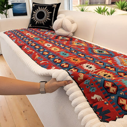 Ethnic Style Quilted Non Slip Couch Cover