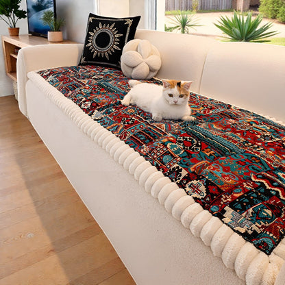 Ethnic Style Quilted Non Slip Couch Cover