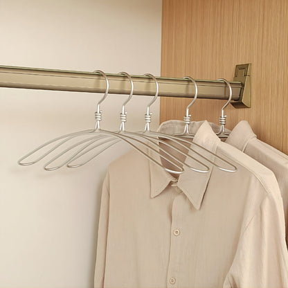 Extra Wide Sleek Aluminum Clothes Hanger | 6pcs Set