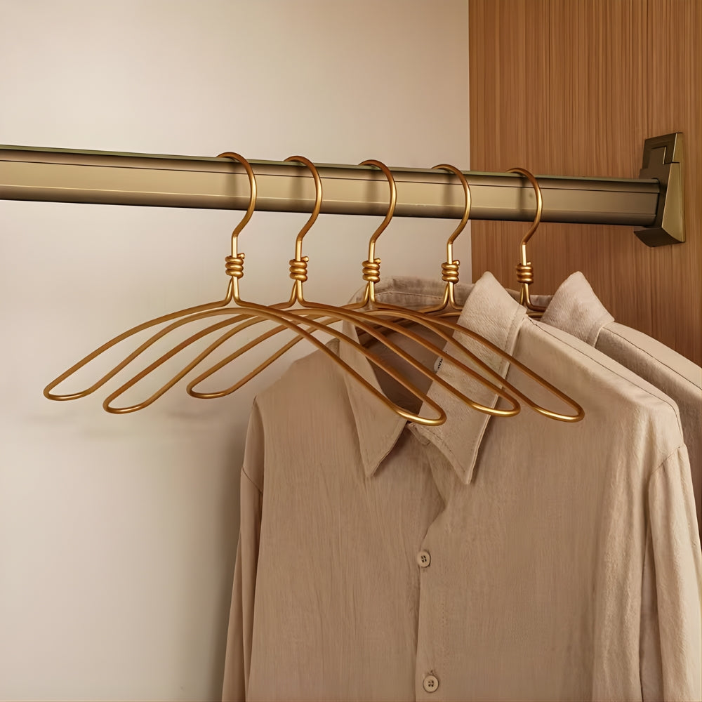Extra Wide Sleek Aluminum Clothes Hanger | 6pcs Set