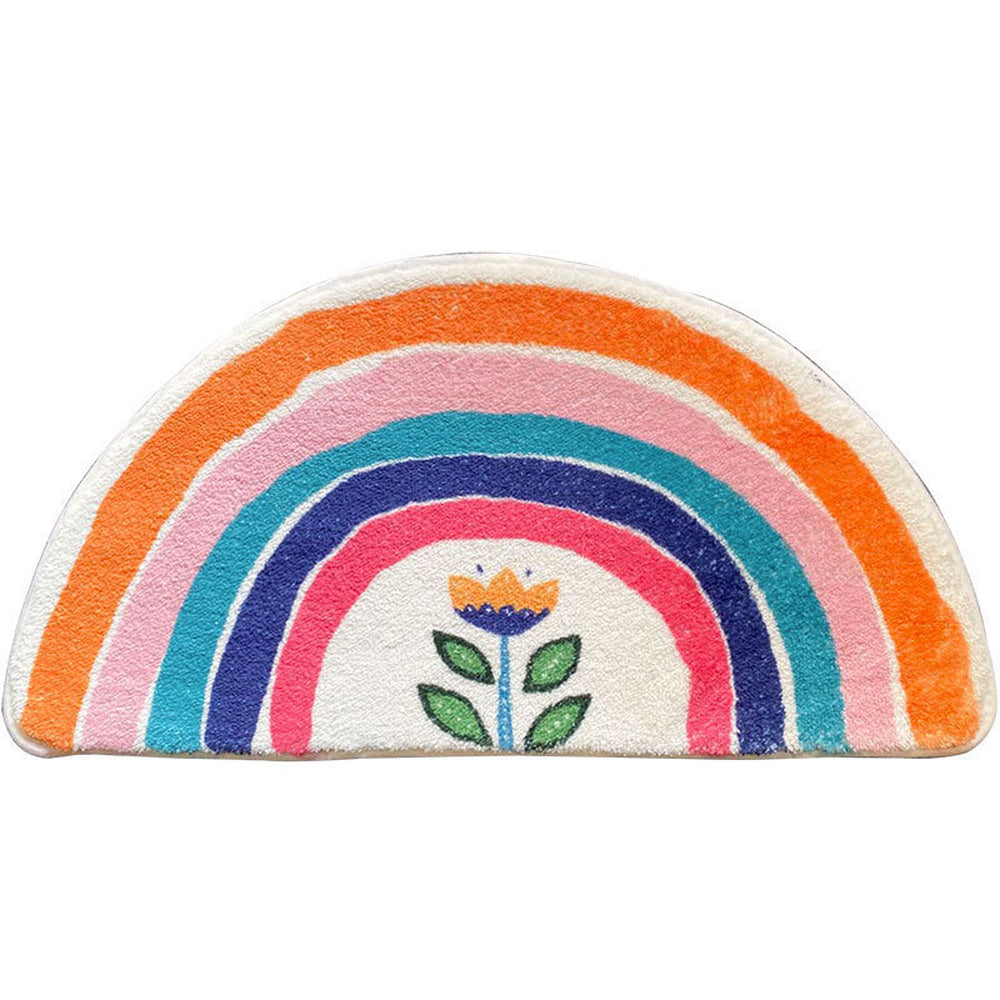 Rainbow Glow Half-Moon Bath Mat