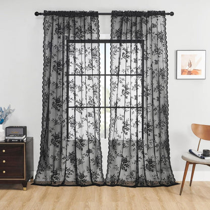 Floral Grace Sheer Curtains