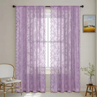 Floral Grace Sheer Curtains
