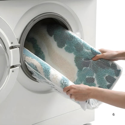 Ocean Wavy Pattern Bath Mat
