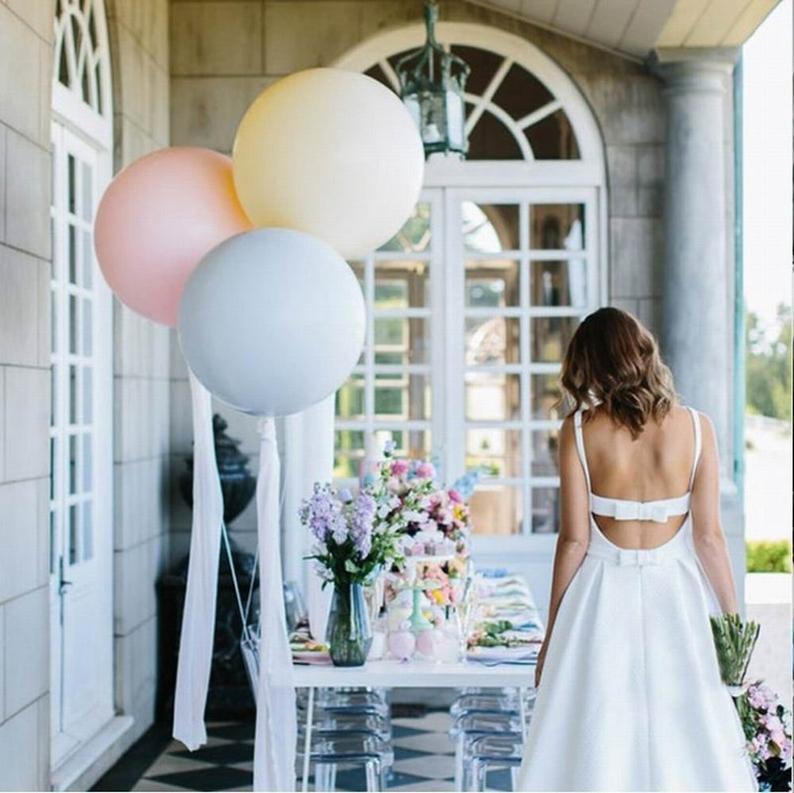 36in Giant Balloon, Jumbo Balloon with Tassels for Wedding Party Event Birthday Decorations(10 Pack) - If you say i do