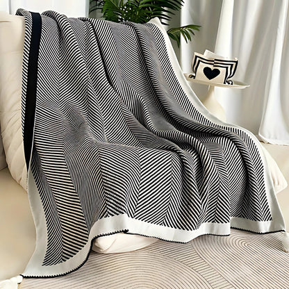 Golden Chevron Luxe Blanket