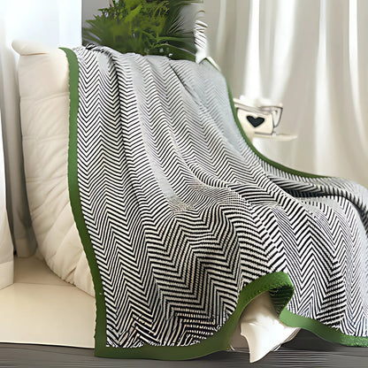 Golden Chevron Luxe Blanket