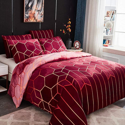 Golden Cosmo Hive | 3pcs Duvet Cover Sets