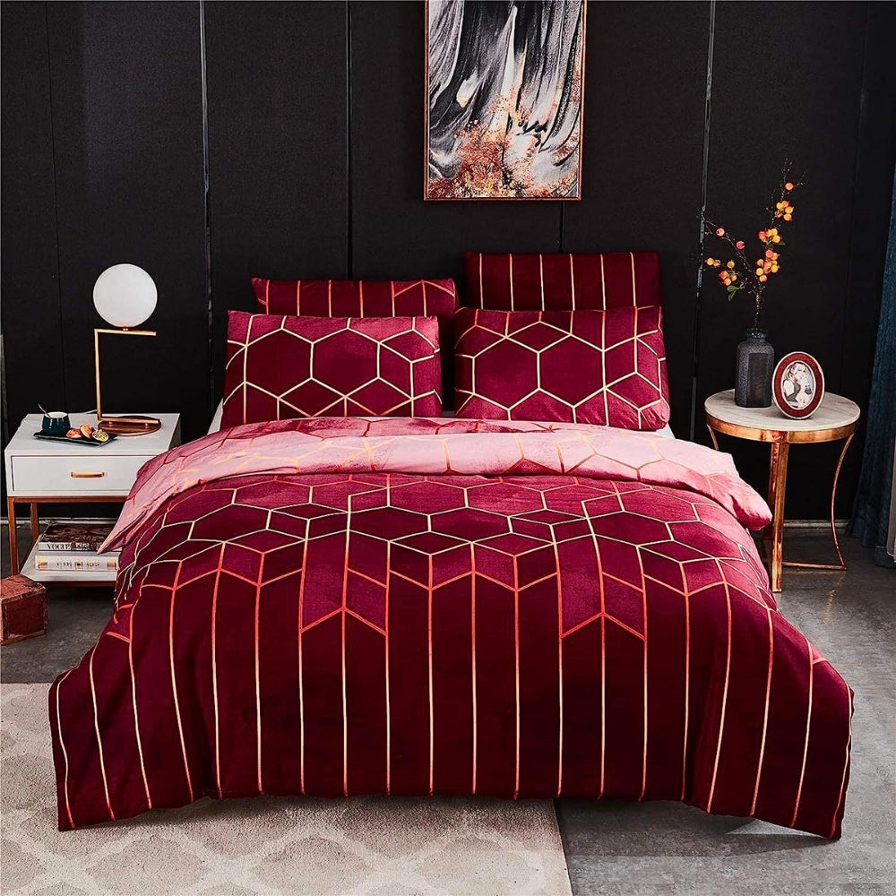 Golden Cosmo Hive | 3pcs Duvet Cover Sets