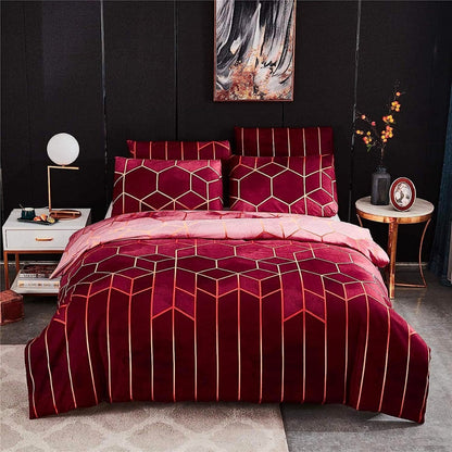 Golden Cosmo Hive | 3pcs Duvet Cover Sets